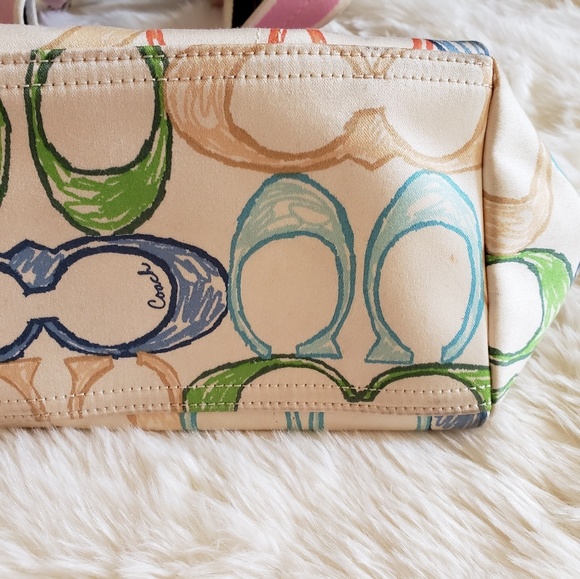 Coach Signature Hampton Scribble Pastel Satchel - Picture 2 of 8